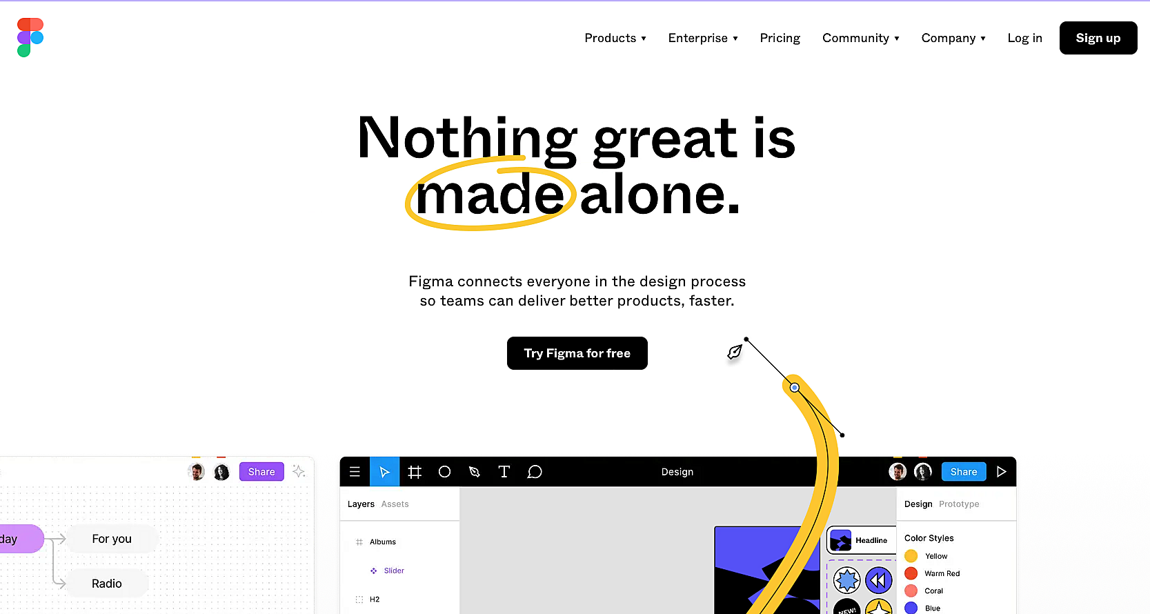 Figma homepage