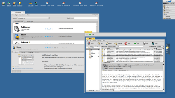 Screenshot of Haiku's Software Depot